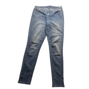 Bandolino Mandie Skinny Jeans Size 6 Women's Distressed Blue Denim Stretch Pants